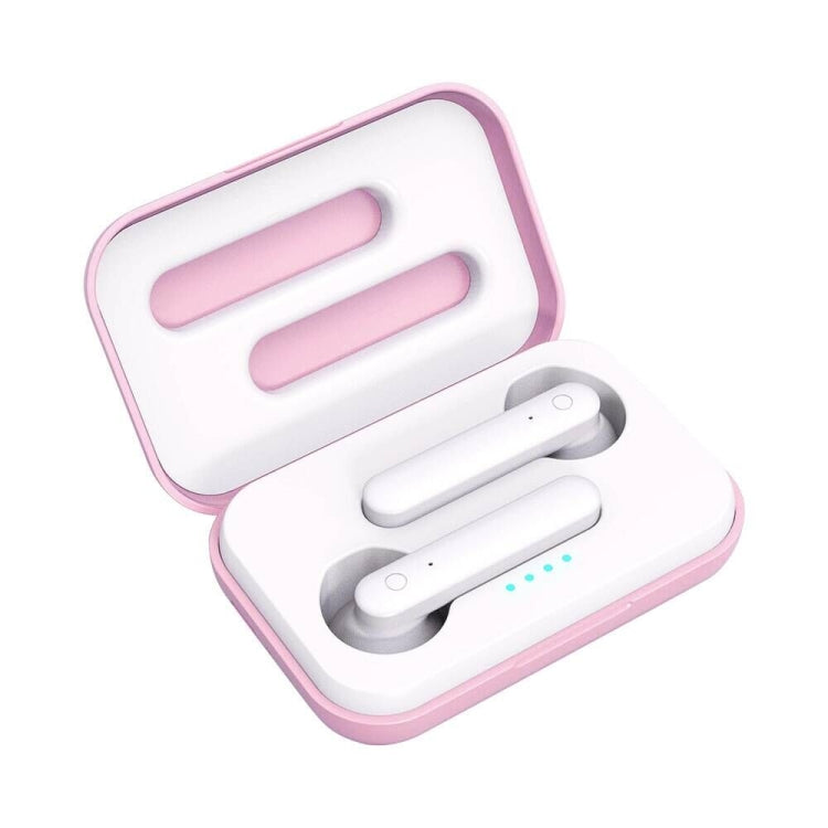 سماعة أذن لاسلكية X26 TWS بتقنية بلوتوث 5.0، تعمل باللمس، مع صندوق شحن مغناطيسي، تدعم المساعد الصوتي والمكالمات، ألوان وردي، أزرق، أبيض