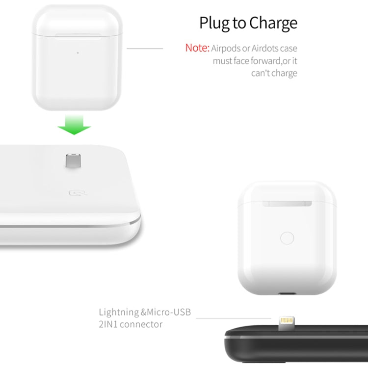 Z5 شاحن لاسلكي مغناطيسي عمودي Qi للهواتف المحمولة وساعات آبل وسماعات AirPods / Xiaomi Redmi AirDots، مع حلقة ضوء تعمل باللمس، Z5