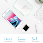 Z5 شاحن لاسلكي مغناطيسي عمودي Qi للهواتف المحمولة وساعات آبل وسماعات AirPods / Xiaomi Redmi AirDots، مع حلقة ضوء تعمل باللمس، Z5
