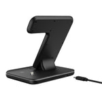 Z5 شاحن لاسلكي مغناطيسي عمودي Qi للهواتف المحمولة وساعات آبل وسماعات AirPods / Xiaomi Redmi AirDots، مع حلقة ضوء تعمل باللمس، Z5