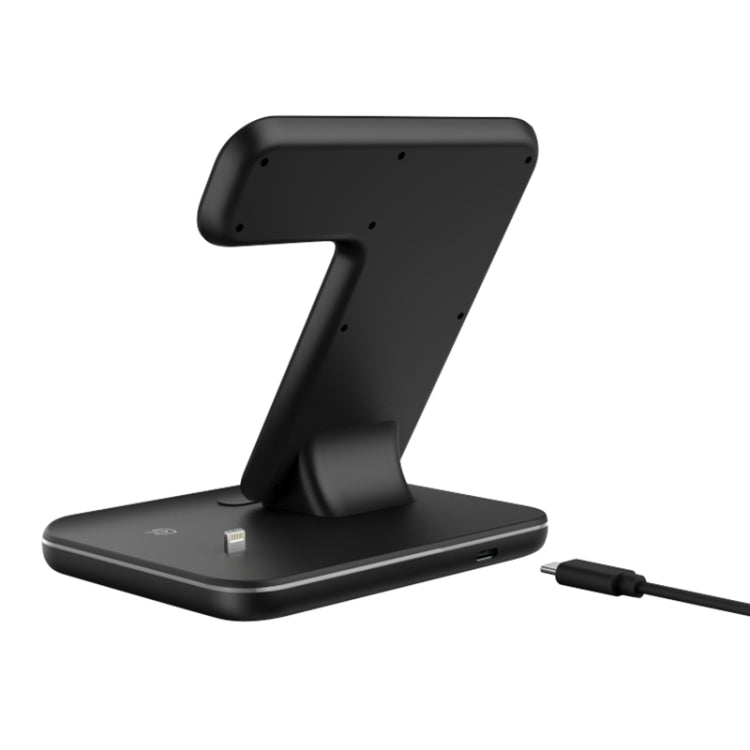 Z5 شاحن لاسلكي مغناطيسي عمودي Qi للهواتف المحمولة وساعات آبل وسماعات AirPods / Xiaomi Redmi AirDots، مع حلقة ضوء تعمل باللمس، Z5