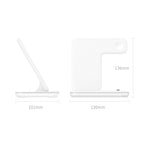 Z5 شاحن لاسلكي مغناطيسي عمودي Qi للهواتف المحمولة وساعات آبل وسماعات AirPods / Xiaomi Redmi AirDots، مع حلقة ضوء تعمل باللمس، Z5