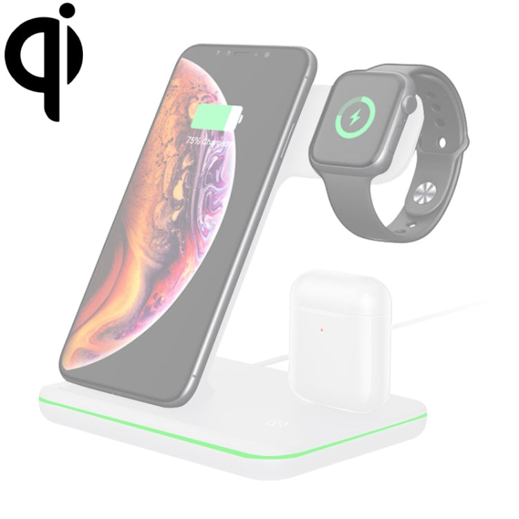 Z5 شاحن لاسلكي مغناطيسي عمودي Qi للهواتف المحمولة وساعات آبل وسماعات AirPods / Xiaomi Redmi AirDots، مع حلقة ضوء تعمل باللمس، Z5