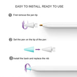 4 قطع أغطية رأس قلم مقاومة للانزلاق وكتم الصوت ومقاومة للتآكل لقلم Apple Pencil 1 / 2، أزرق داكن، أخضر نعناعي، شفاف، أبيض