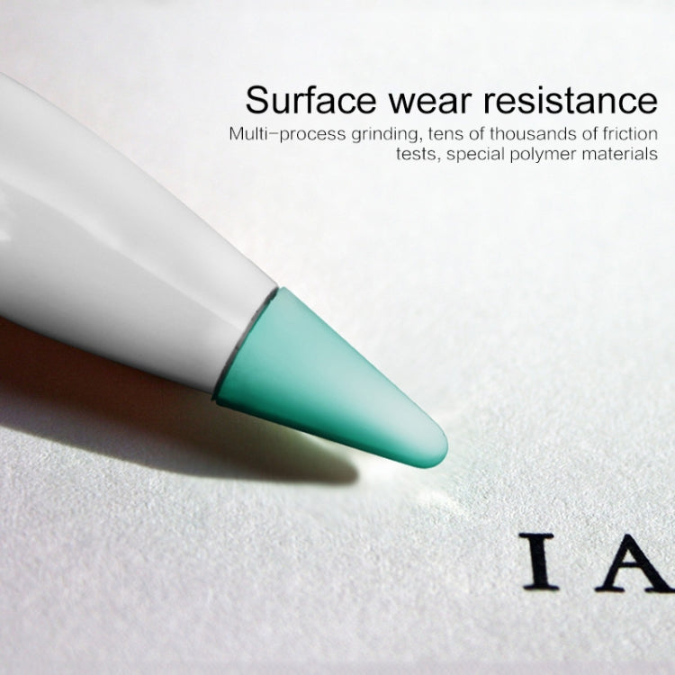 4 قطع أغطية رأس قلم مقاومة للانزلاق وكتم الصوت ومقاومة للتآكل لقلم Apple Pencil 1 / 2، أزرق داكن، أخضر نعناعي، شفاف، أبيض