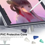 4 قطع أغطية رأس قلم مقاومة للانزلاق وكتم الصوت ومقاومة للتآكل لقلم Apple Pencil 1 / 2، أزرق داكن، أخضر نعناعي، شفاف، أبيض