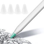 4 قطع أغطية رأس قلم مقاومة للانزلاق وكتم الصوت ومقاومة للتآكل لقلم Apple Pencil 1 / 2، أزرق داكن، أخضر نعناعي، شفاف، أبيض