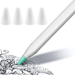 4 قطع أغطية رأس قلم مقاومة للانزلاق وكتم الصوت ومقاومة للتآكل لقلم Apple Pencil 1 / 2، أزرق داكن، أخضر نعناعي، شفاف، أبيض