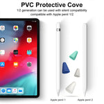 8 قطع أغطية رأس قلم مقاومة للانزلاق وكتم الصوت ومقاومة للتآكل لقلم Apple Pencil 1 / 2، أزرق داكن، أخضر نعناعي، شفاف، أبيض