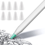8 قطع أغطية رأس قلم مقاومة للانزلاق وكتم الصوت ومقاومة للتآكل لقلم Apple Pencil 1 / 2، أزرق داكن، أخضر نعناعي، شفاف، أبيض