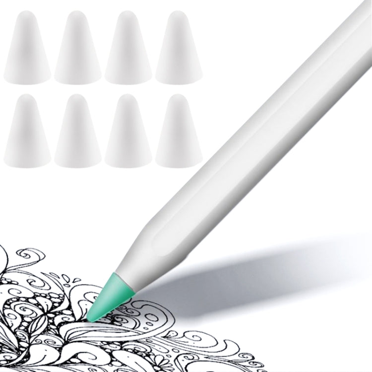 8 قطع أغطية رأس قلم مقاومة للانزلاق وكتم الصوت ومقاومة للتآكل لقلم Apple Pencil 1 / 2، أزرق داكن، أخضر نعناعي، شفاف، أبيض