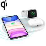 A04 شاحن لاسلكي متعدد الوظائف 3 في 1 Qi قياسي للهواتف المحمولة وiWatch وAirPods
