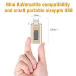 ذاكرة فلاش معدنية Richwell 3 في 1 بسعة 64 جيجابايت مع Type-C + 8 دبابيس + USB 3.0 مع وظيفة OTG