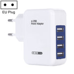 شاحن حائط USB رباعي المنافذ HT-CD03 بقوة 15.5 واط 5V 3.1A، شاحن سفر، قابس الاتحاد الأوروبي، HT-CD03