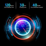 سماعة رأس ستيريو بلوتوث ثنائية الأذن TWS V5.0 مع علبة شحن وشاشة رقمية X7