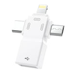 محول OTG من USB 2.0 إلى 8 دبابيس + USB-C / Type-C + Micro USB