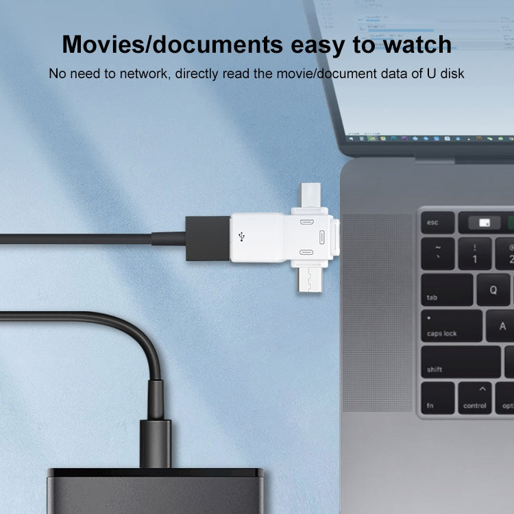 محول OTG من USB 2.0 إلى 8 دبابيس + USB-C / Type-C + Micro USB