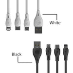 WK WDC-072 كابل شحن ومزامنة بيانات USB إلى 8 بن بطول 1 متر، خرج 2.1A، سرعة كاملة، 8 بن