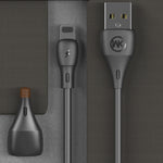 WK WDC-072 كابل شحن ومزامنة بيانات USB إلى 8 بن بطول 1 متر، خرج 2.1A، سرعة كاملة، 8 بن