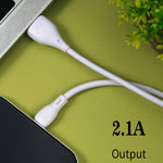 WK WDC-072 كابل شحن ومزامنة بيانات USB إلى 8 بن بطول 1 متر، خرج 2.1A، سرعة كاملة، 8 بن