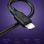 WK WDC-092 كابل شحن ومزامنة بيانات USB إلى 8 دبابيس من سلسلة برو بسرعة كاملة 2.4A بحد أقصى، الطول: 3م 8 دبابيس