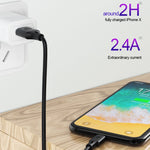WK WDC-092 كابل شحن ومزامنة بيانات USB إلى 8 دبابيس من سلسلة برو بسرعة كاملة 2.4A بحد أقصى، الطول: 3م 8 دبابيس