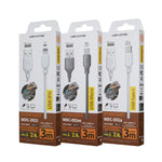 WK WDC-092 كابل شحن ومزامنة بيانات USB إلى 8 دبابيس من سلسلة برو بسرعة كاملة 2.4A بحد أقصى، الطول: 3م 8 دبابيس