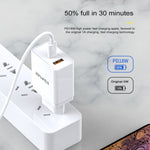 شاحن سفر سريع awei C-980 18W PD USB-C / Type-C + QC 3.0 بمنفذ USB، قابس الاتحاد الأوروبي