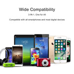 كابل شحن ومزامنة بيانات قابل للسحب 3 في 1 بطول 1.2م من USB إلى USB-C / تايب-سي + 8 دبابيس + مايكرو USB