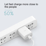 شاحن سريع أصلي من شاومي Youpin ZMI بقوة 20 واط مع محول طاقة وكابل شحن Type-C / USB-C إلى 8 دبابيس، قابس الولايات المتحدة