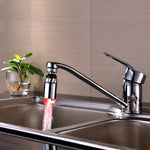 SDF-B2 1 LED ABS Temperature Sensor RGB LED Faucet Light Water Glow Shower, Size: 78 x 28mm, Interface: 22mm (Silver), SDF-B2
