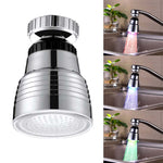 SDF-B10 ضوء صنبور LED بمستشعر درجة حرارة ABS LED RGB مع توهج مائي للدش، الحجم: 58 × 38 مم، الواجهة: 22 مم (فضي)، SDF-B10