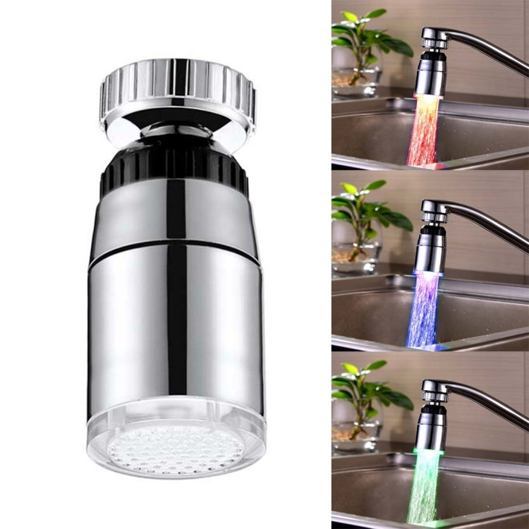SDF-B9 ضوء صنبور LED بمستشعر درجة حرارة ABS LED بثلاثة ألوان مع توهج مائي للدش، الحجم: 58 × 28 مم، الواجهة: 22 مم (فضي)، SDF-B9 بثلاثة ألوان