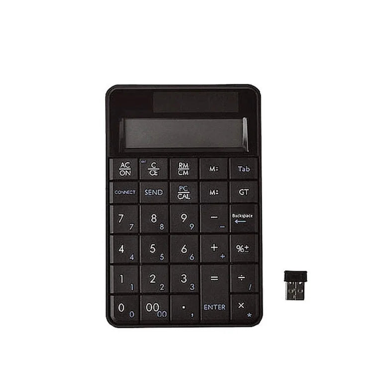 لوحة مفاتيح رقمية لاسلكية 2 في 1 MC-56AG 2.4G USB مع آلة حاسبة وشاشة LCD