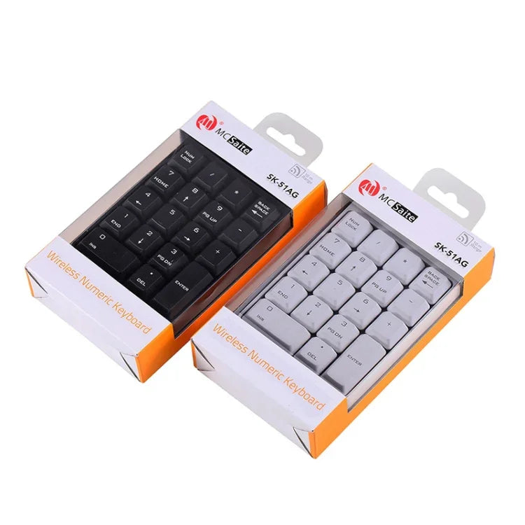 لوحة مفاتيح رقمية لاسلكية 2 في 1 MC Saite SK-51AG 2.4G USB مع آلة حاسبة صغيرة للابتوب والكمبيوتر المكتبي، SK-51AG