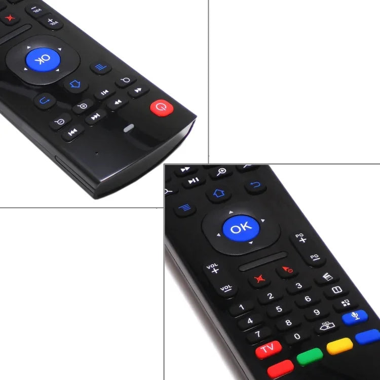 لوحة مفاتيح تحكم عن بعد لاسلكية MX3-M 2.4G مع مايكروفون لصندوق أندرويد تي في / الكمبيوتر الصغير، ماوس جوي مع ميكروفون