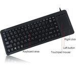 لوحة مفاتيح DS-8800 USB مقاومة لرش الماء مع نقش ليزري وزر واحد مدمج، الطول: 1.5م، DS-8800 USB