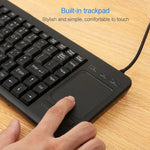 لوحة مفاتيح DS-8800 USB مقاومة لرش الماء مع نقش ليزري وزر واحد مدمج، الطول: 1.5م، DS-8800 USB