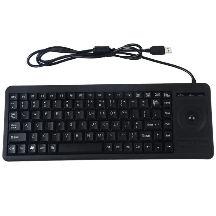 لوحة مفاتيح DS-8900 USB مقاومة لرش الماء مع نقش ليزري وزر كرة مدمجة، الطول: 1.5م، DS-8900 USB