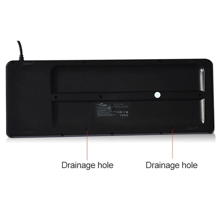 لوحة مفاتيح DS-8900 USB مقاومة لرش الماء مع نقش ليزري وزر كرة مدمجة، الطول: 1.5م، DS-8900 USB