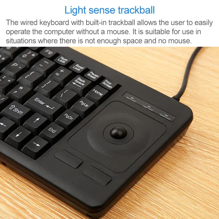 لوحة مفاتيح DS-8900 USB مقاومة لرش الماء مع نقش ليزري وزر كرة مدمجة، الطول: 1.5م، DS-8900 USB