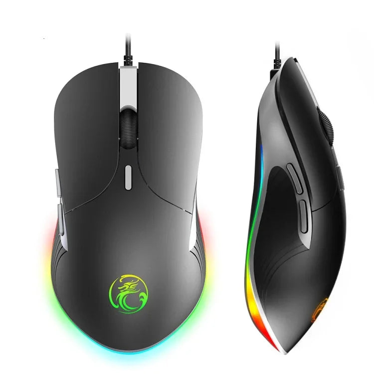 فأرة سلكية iMICE X6 بألوان RGB و6 أزرار للألعاب، X6