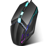 فأرة ألعاب سلكية HXSJ S200 USB2.0 بدقة 1600dpi قابلة للتعديل مع 4 أزرار مضيئة ملونة، الطول: 1.5م