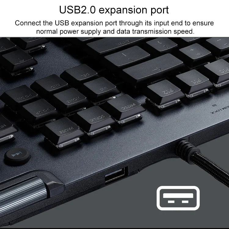 لوحة مفاتيح ألعاب ميكانيكية سلكية Logitech G813 RGB (GL-Linear)، الطول: 1.8م، G813