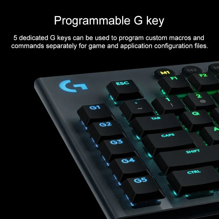 لوحة مفاتيح ألعاب ميكانيكية سلكية Logitech G813 RGB (GL-Linear)، الطول: 1.8م، G813