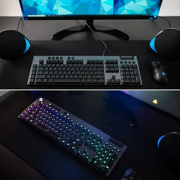 لوحة مفاتيح ألعاب ميكانيكية سلكية Logitech G813 RGB (GL-Linear)، الطول: 1.8م، G813