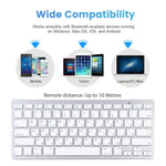 لوحة مفاتيح بلوتوث لاسلكية فائقة النحافة WB-8022 لأجهزة iPad، سامسونج، هواوي، شاومي، أجهزة لوحية أو هواتف ذكية، مفاتيح روسية، مفاتيح روسية