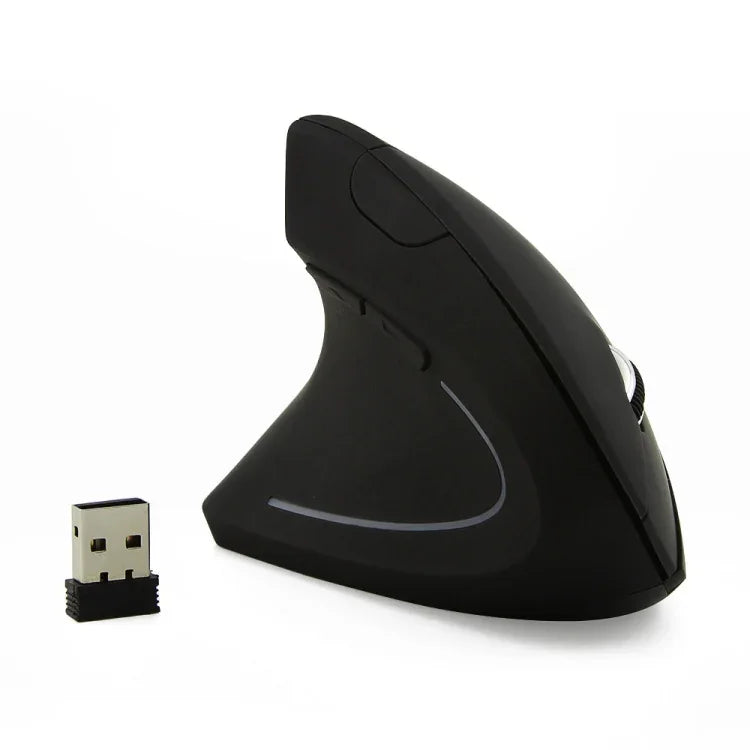 فأرة بصرية لاسلكية عمودية CM0093 بثلاثة أزرار، 2.4GHz، لليد اليسرى، دقة: 1000DPI / 1200DPI / 1600DPI، نسخة تعمل بالبطارية