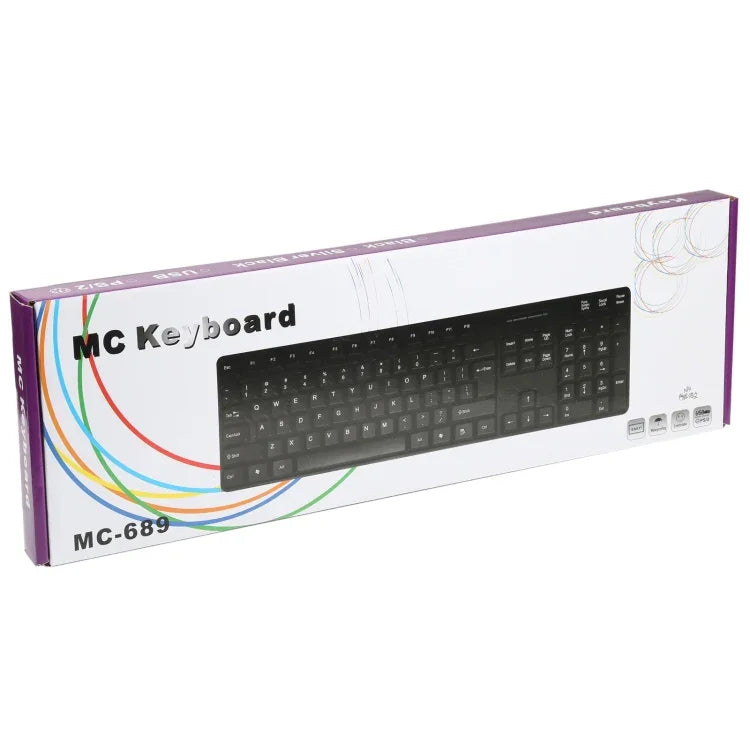 لوحة مفاتيح سلكية مقاومة للماء USB، النسخة العربية، MC-689
