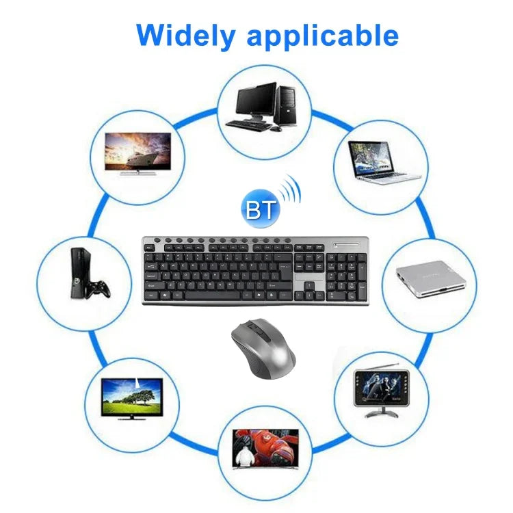 مجموعة لوحة مفاتيح وفأرة لاسلكية مقاومة للماء 2.4GHz للمكتب، KB-6600